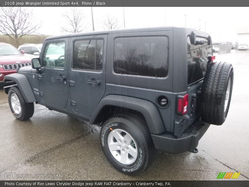 Rhino / Black 2018 Jeep Wrangler Unlimited Sport 4x4