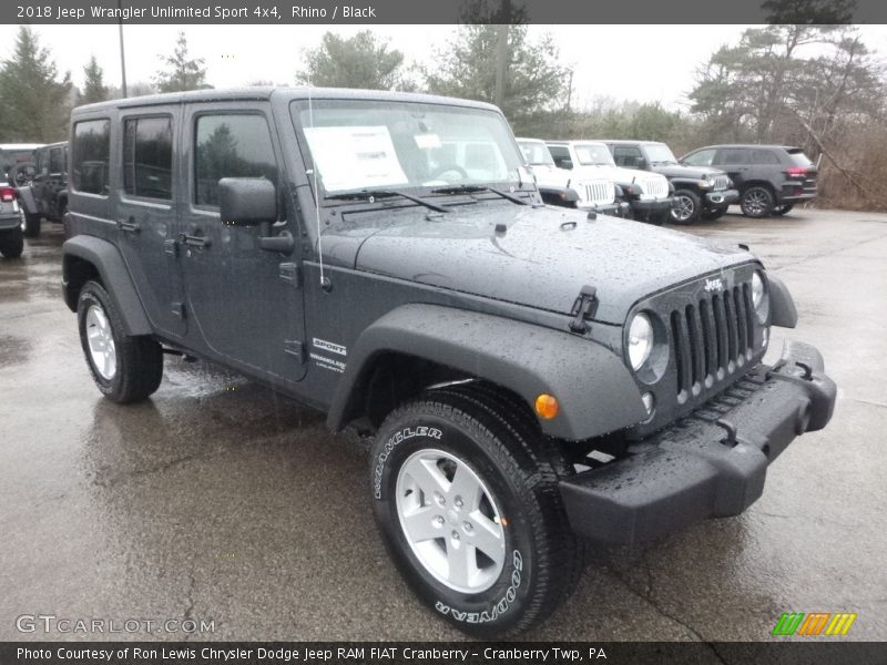 Rhino / Black 2018 Jeep Wrangler Unlimited Sport 4x4