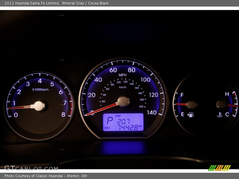 Mineral Gray / Cocoa Black 2011 Hyundai Santa Fe Limited