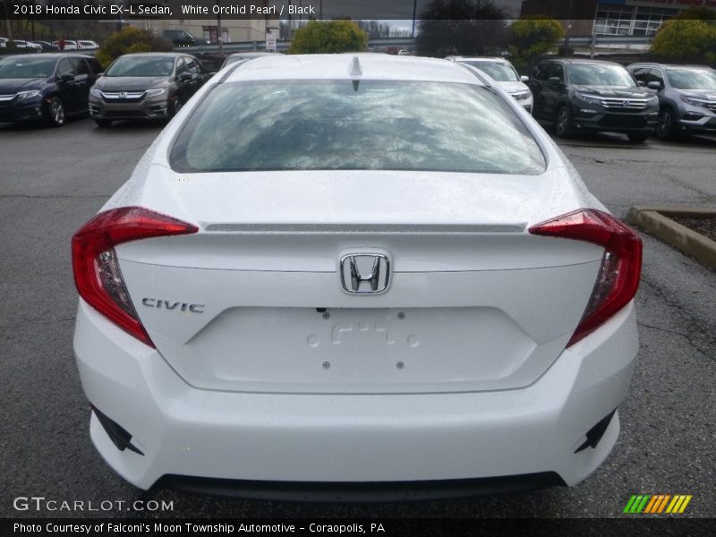 White Orchid Pearl / Black 2018 Honda Civic EX-L Sedan