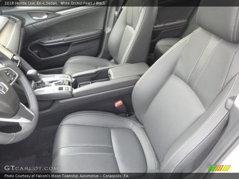 White Orchid Pearl / Black 2018 Honda Civic EX-L Sedan