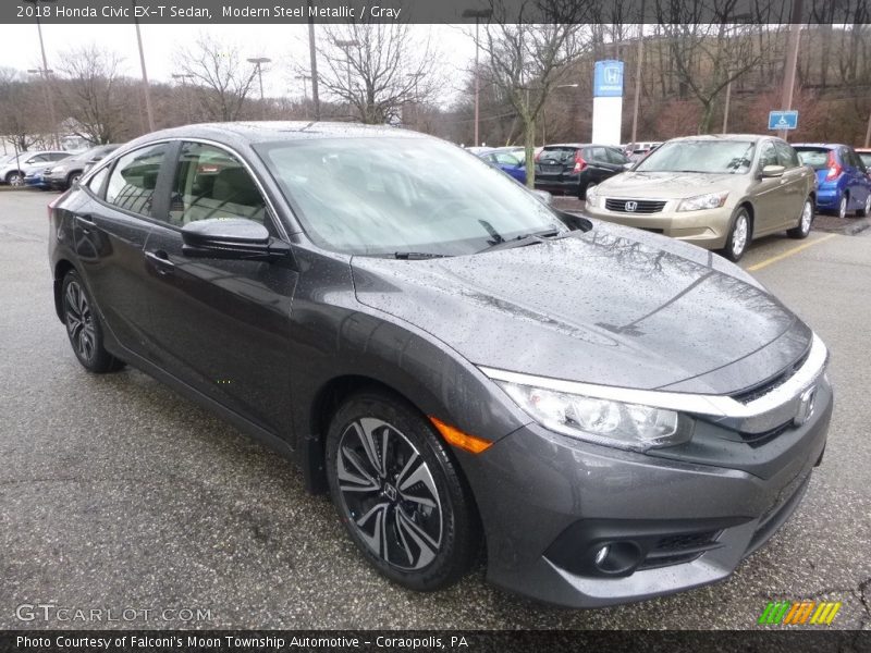 Modern Steel Metallic / Gray 2018 Honda Civic EX-T Sedan