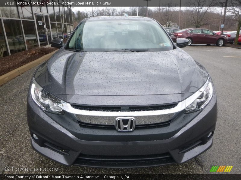 Modern Steel Metallic / Gray 2018 Honda Civic EX-T Sedan
