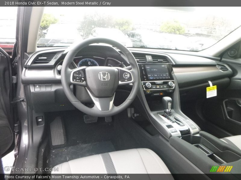 Modern Steel Metallic / Gray 2018 Honda Civic EX-T Sedan