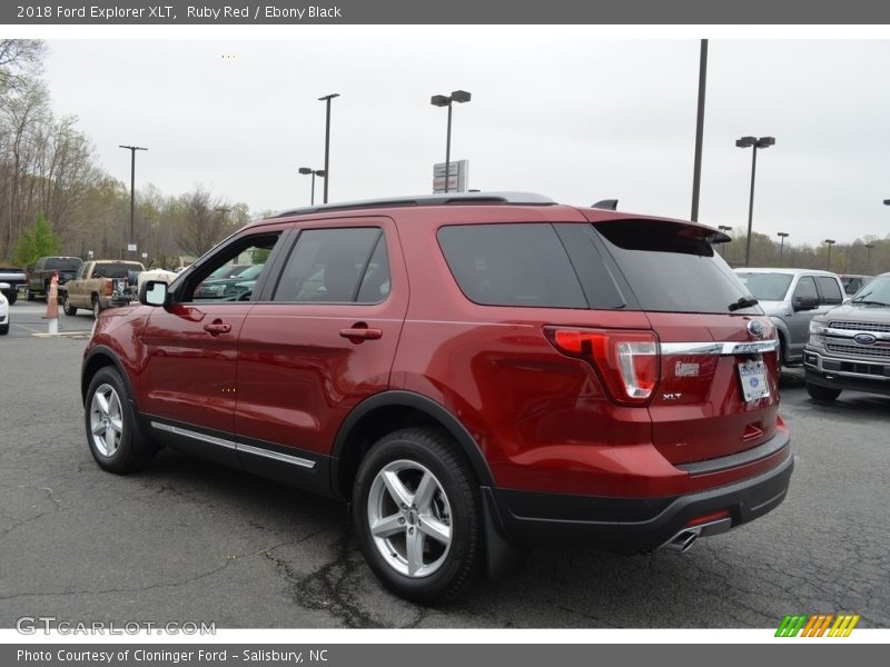 Ruby Red / Ebony Black 2018 Ford Explorer XLT