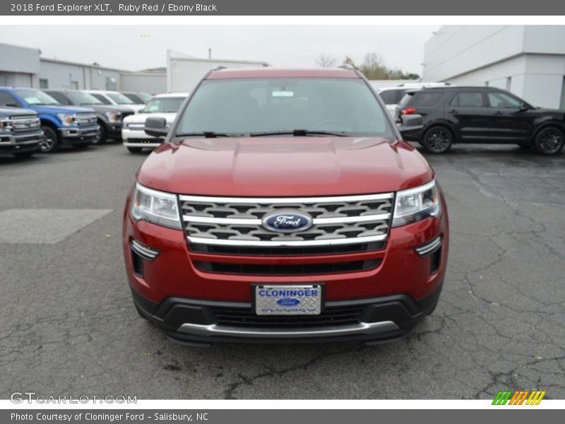 Ruby Red / Ebony Black 2018 Ford Explorer XLT