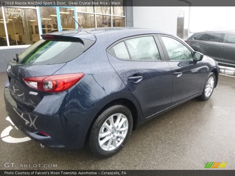 Deep Crystal Blue Mica / Black 2018 Mazda MAZDA3 Sport 5 Door
