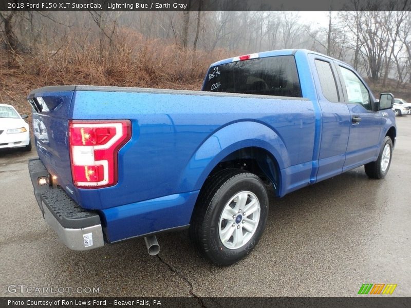Lightning Blue / Earth Gray 2018 Ford F150 XLT SuperCab
