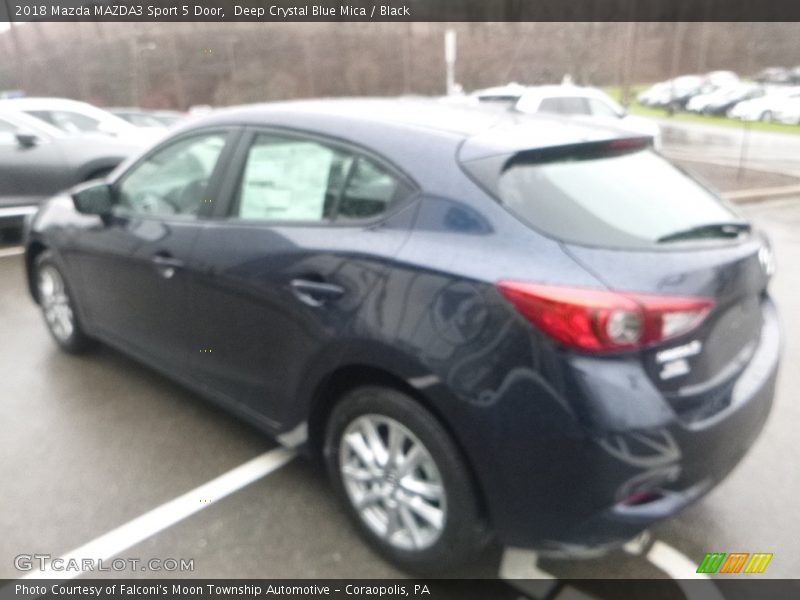 Deep Crystal Blue Mica / Black 2018 Mazda MAZDA3 Sport 5 Door