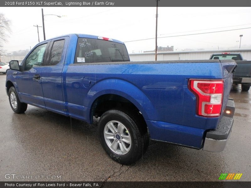 Lightning Blue / Earth Gray 2018 Ford F150 XLT SuperCab