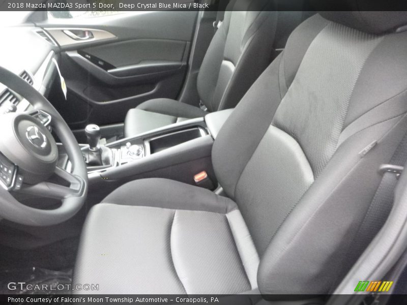 Deep Crystal Blue Mica / Black 2018 Mazda MAZDA3 Sport 5 Door