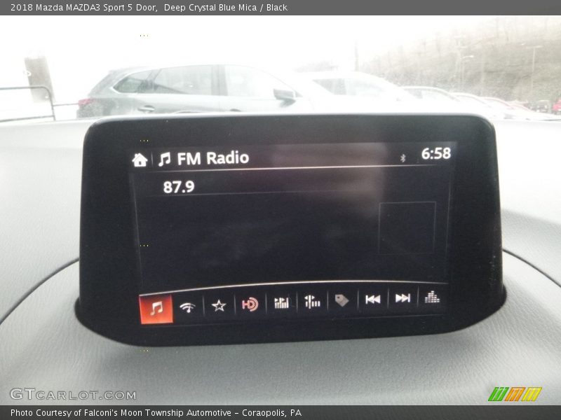 Deep Crystal Blue Mica / Black 2018 Mazda MAZDA3 Sport 5 Door