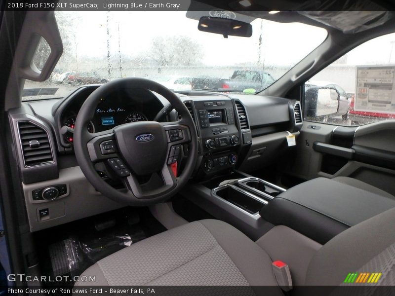 Lightning Blue / Earth Gray 2018 Ford F150 XLT SuperCab