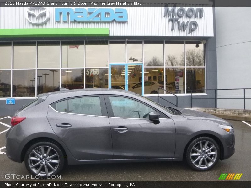 Machine Gray Metallic / Black 2018 Mazda MAZDA3 Grand Touring 5 Door