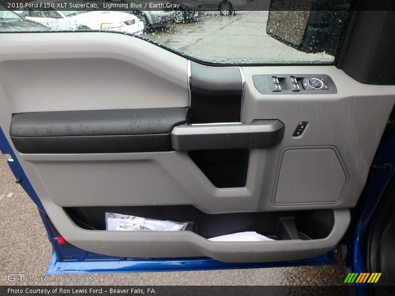 Lightning Blue / Earth Gray 2018 Ford F150 XLT SuperCab