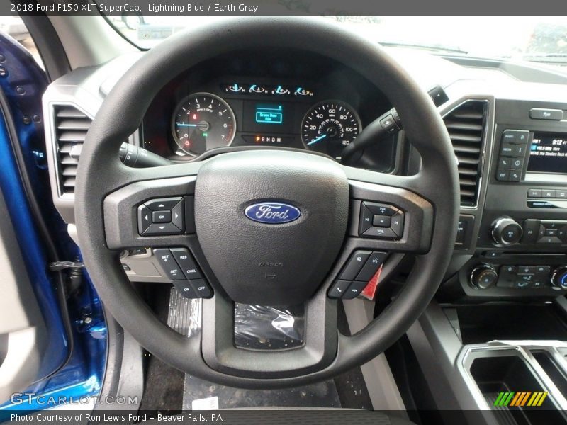 Lightning Blue / Earth Gray 2018 Ford F150 XLT SuperCab