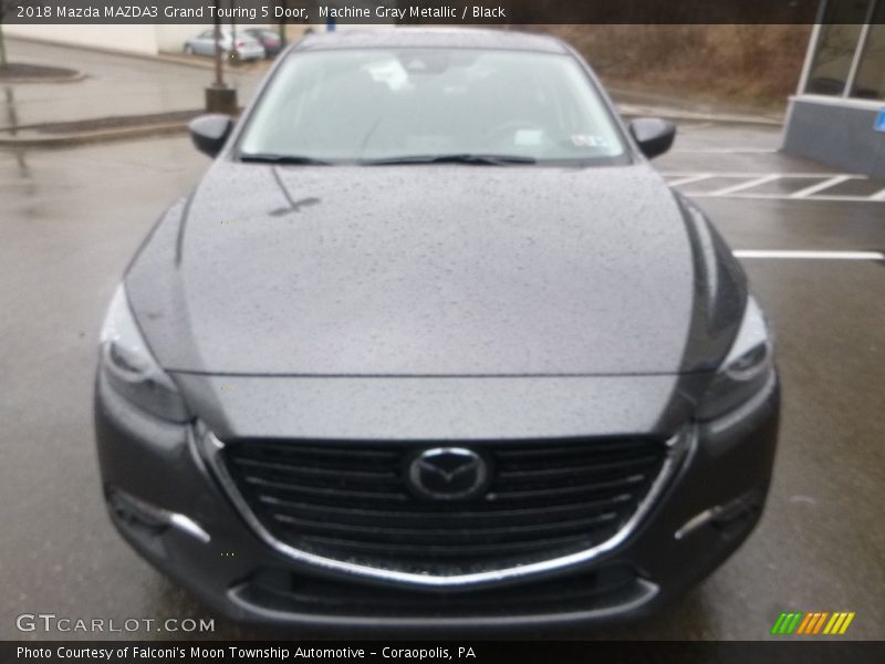 Machine Gray Metallic / Black 2018 Mazda MAZDA3 Grand Touring 5 Door