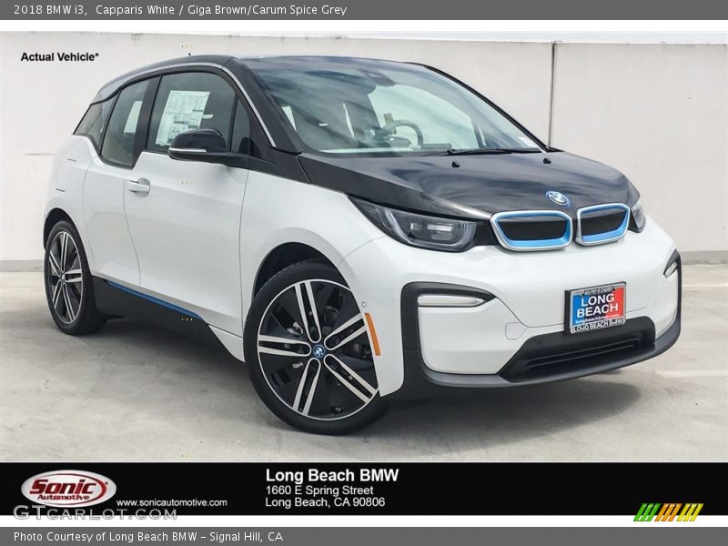 Capparis White / Giga Brown/Carum Spice Grey 2018 BMW i3