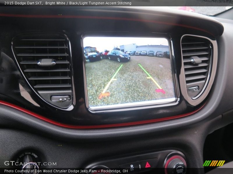 Bright White / Black/Light Tungsten Accent Stitching 2015 Dodge Dart SXT