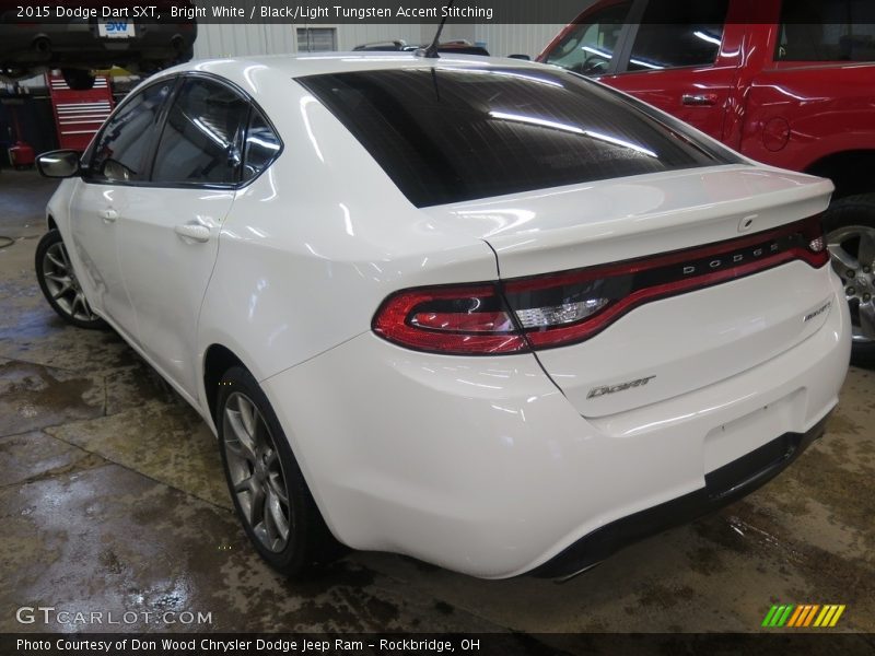 Bright White / Black/Light Tungsten Accent Stitching 2015 Dodge Dart SXT