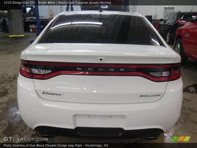 Bright White / Black/Light Tungsten Accent Stitching 2015 Dodge Dart SXT