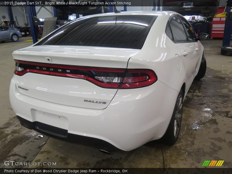 Bright White / Black/Light Tungsten Accent Stitching 2015 Dodge Dart SXT