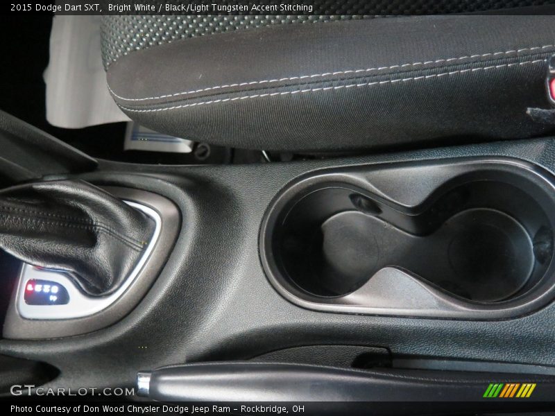 Bright White / Black/Light Tungsten Accent Stitching 2015 Dodge Dart SXT