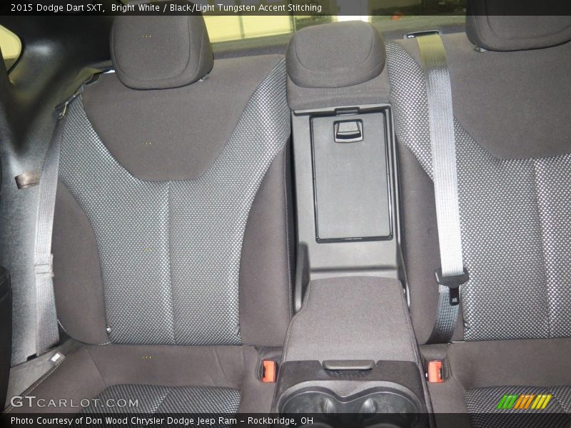 Bright White / Black/Light Tungsten Accent Stitching 2015 Dodge Dart SXT