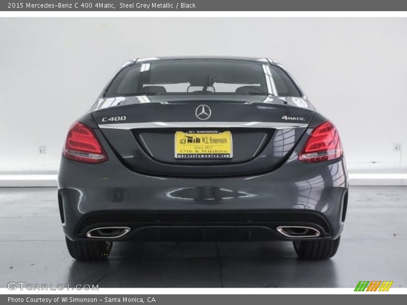 Steel Grey Metallic / Black 2015 Mercedes-Benz C 400 4Matic