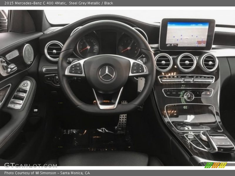 Steel Grey Metallic / Black 2015 Mercedes-Benz C 400 4Matic