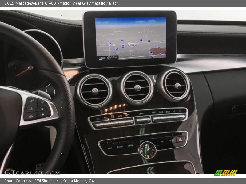 Steel Grey Metallic / Black 2015 Mercedes-Benz C 400 4Matic