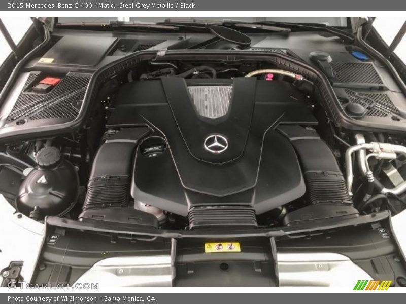 Steel Grey Metallic / Black 2015 Mercedes-Benz C 400 4Matic