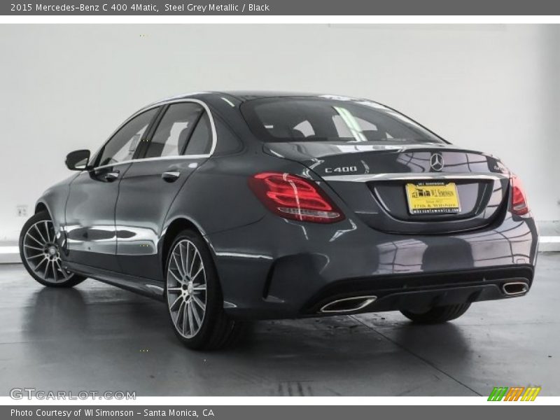Steel Grey Metallic / Black 2015 Mercedes-Benz C 400 4Matic