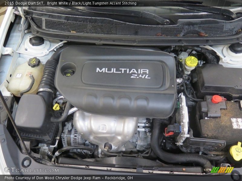 Bright White / Black/Light Tungsten Accent Stitching 2015 Dodge Dart SXT