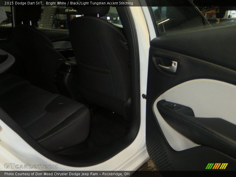 Bright White / Black/Light Tungsten Accent Stitching 2015 Dodge Dart SXT