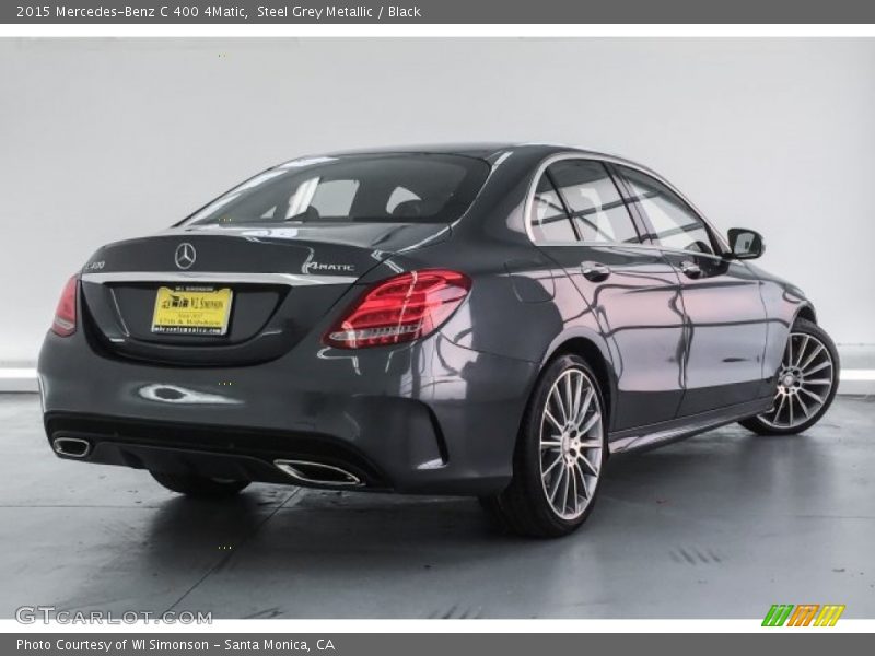 Steel Grey Metallic / Black 2015 Mercedes-Benz C 400 4Matic