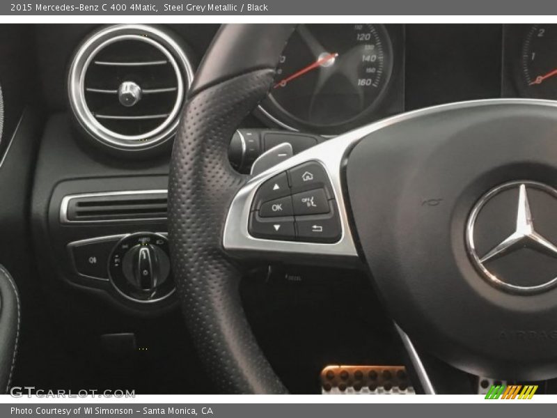 Steel Grey Metallic / Black 2015 Mercedes-Benz C 400 4Matic