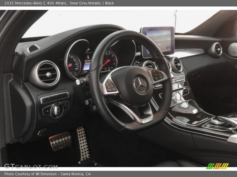 Steel Grey Metallic / Black 2015 Mercedes-Benz C 400 4Matic