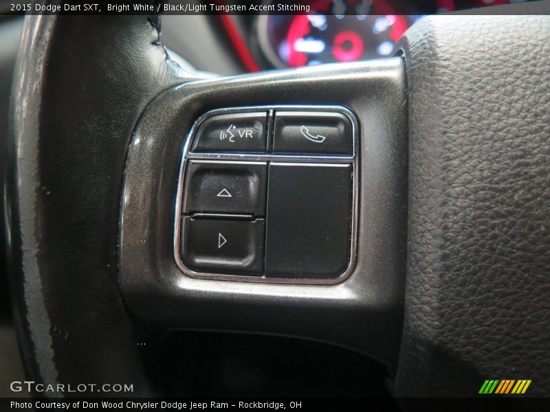 Bright White / Black/Light Tungsten Accent Stitching 2015 Dodge Dart SXT