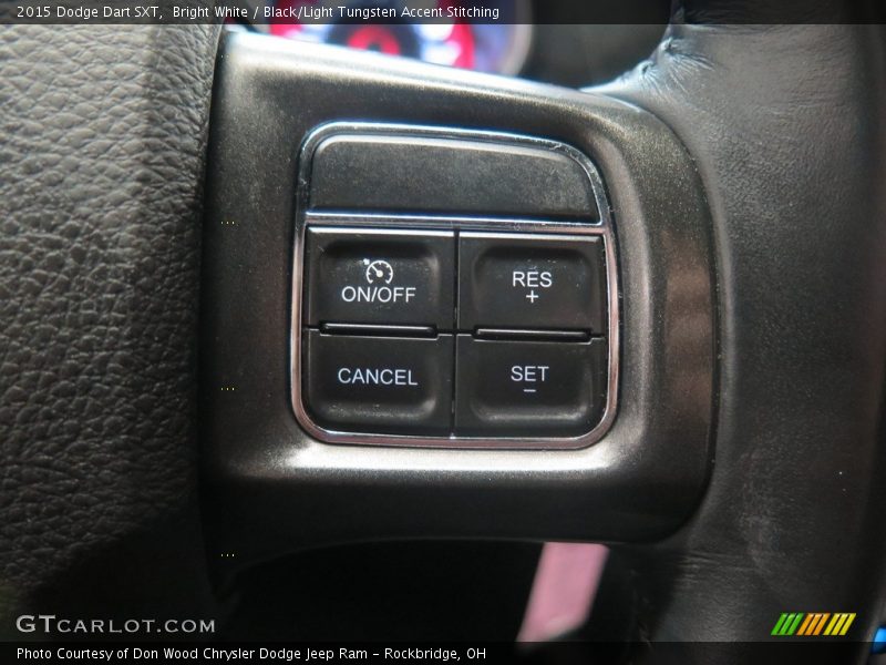 Bright White / Black/Light Tungsten Accent Stitching 2015 Dodge Dart SXT