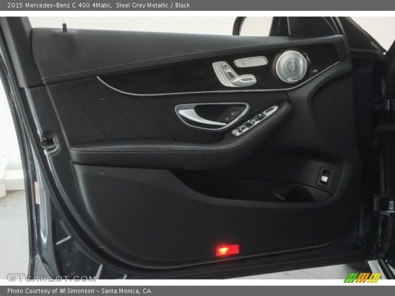 Steel Grey Metallic / Black 2015 Mercedes-Benz C 400 4Matic