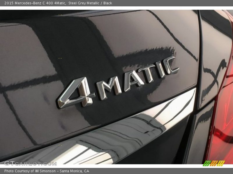 Steel Grey Metallic / Black 2015 Mercedes-Benz C 400 4Matic