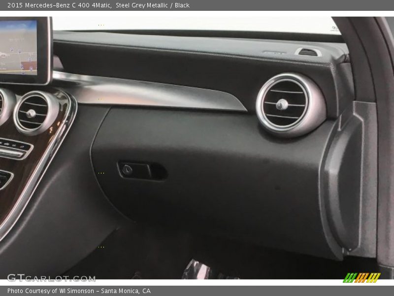 Steel Grey Metallic / Black 2015 Mercedes-Benz C 400 4Matic