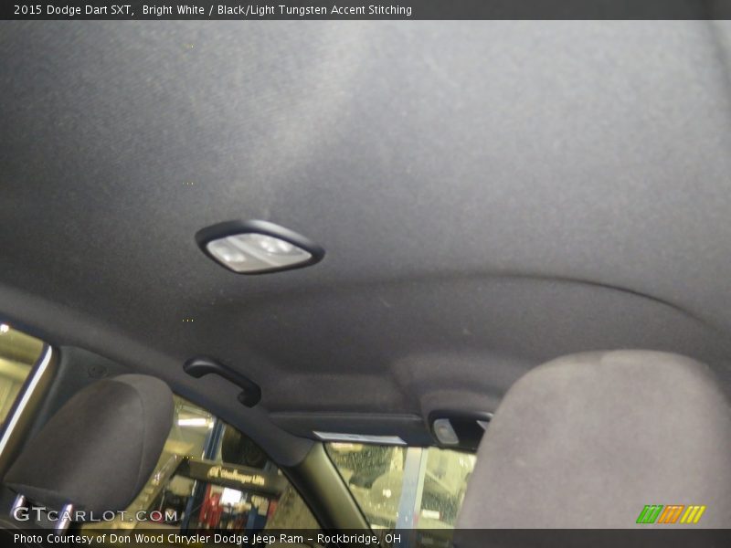 Bright White / Black/Light Tungsten Accent Stitching 2015 Dodge Dart SXT