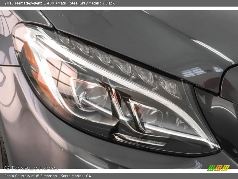 Steel Grey Metallic / Black 2015 Mercedes-Benz C 400 4Matic