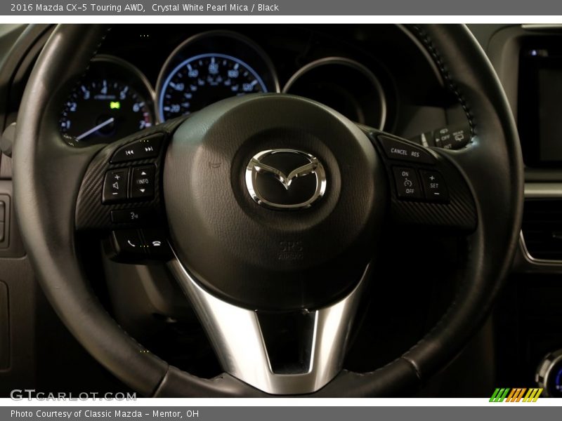 Crystal White Pearl Mica / Black 2016 Mazda CX-5 Touring AWD