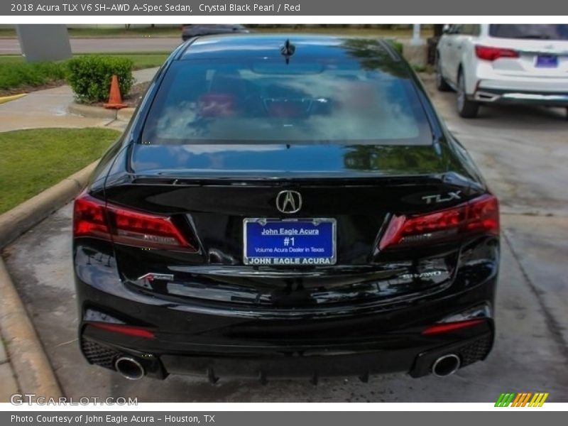 Crystal Black Pearl / Red 2018 Acura TLX V6 SH-AWD A-Spec Sedan