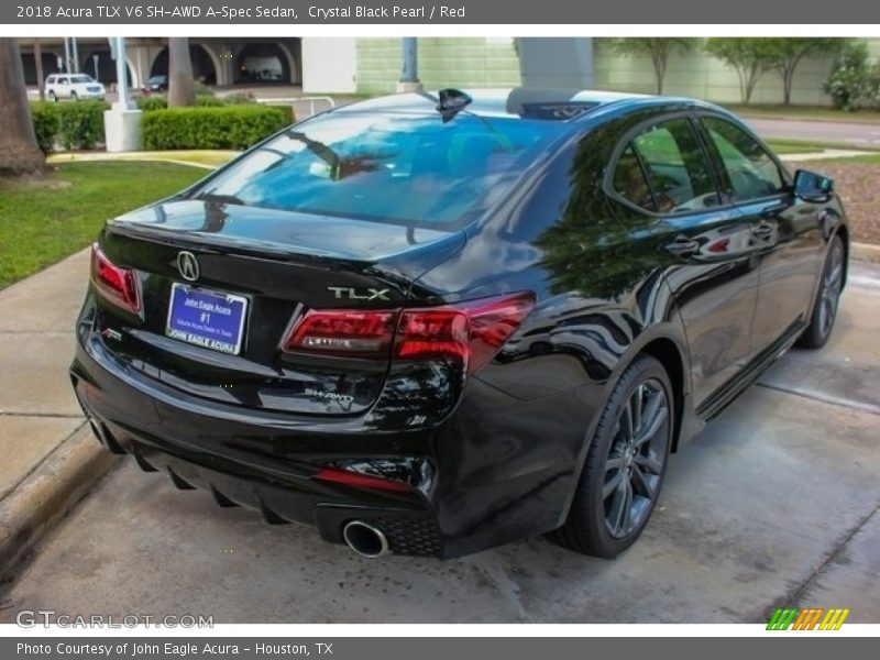 Crystal Black Pearl / Red 2018 Acura TLX V6 SH-AWD A-Spec Sedan