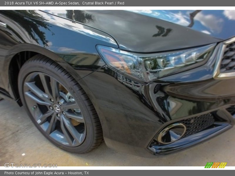 Crystal Black Pearl / Red 2018 Acura TLX V6 SH-AWD A-Spec Sedan