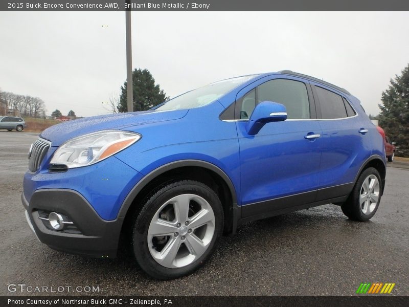 Brilliant Blue Metallic / Ebony 2015 Buick Encore Convenience AWD